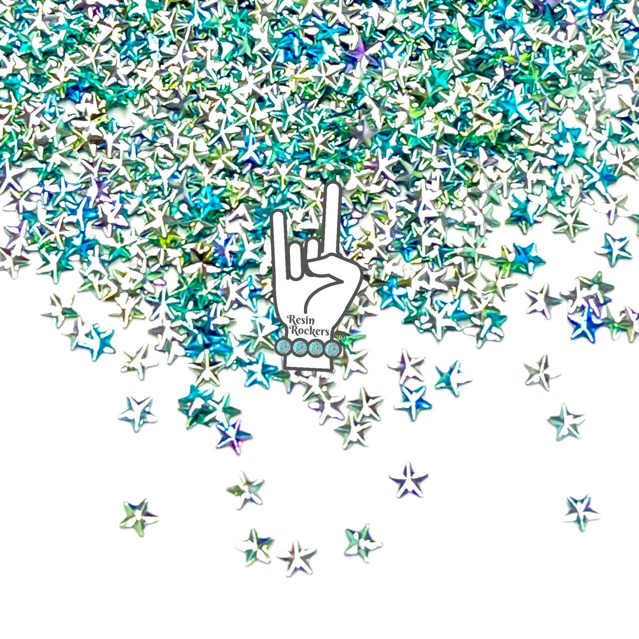 Counting Stars Blue & Purple Mix 3D Chunky Color Shifting Glitter Shapes for UV and Epoxy Resin Art